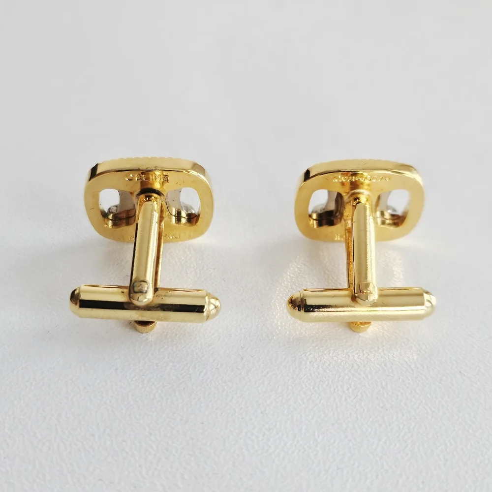 Celine Triomphe Gold-plated & Silvertone Two-tone Triomphe Cufflinks